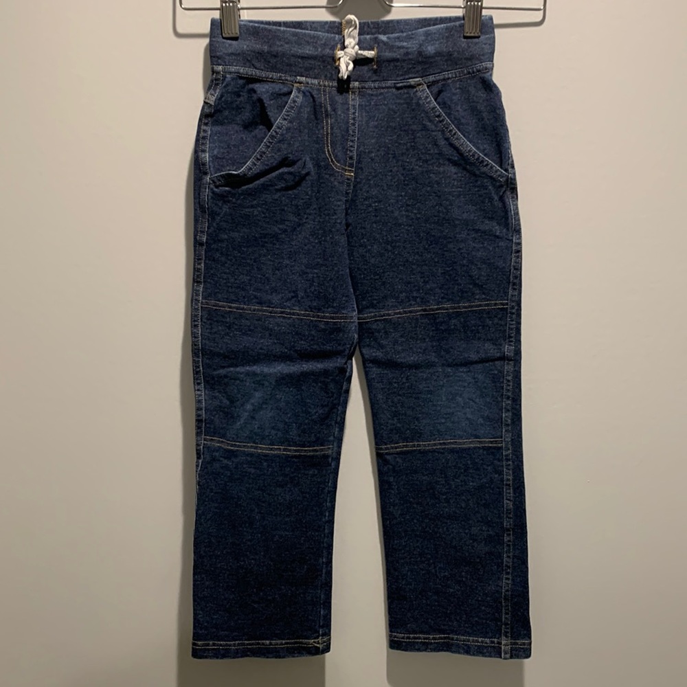 Peekaboo Beans Boys “jeans” Soft material to look like jeans. EUC size 5.